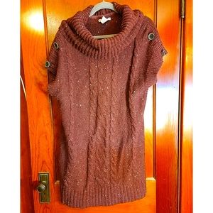 Ruff Hewn Burgundy Chunky Knit Sweater Tunic or Dress size XL